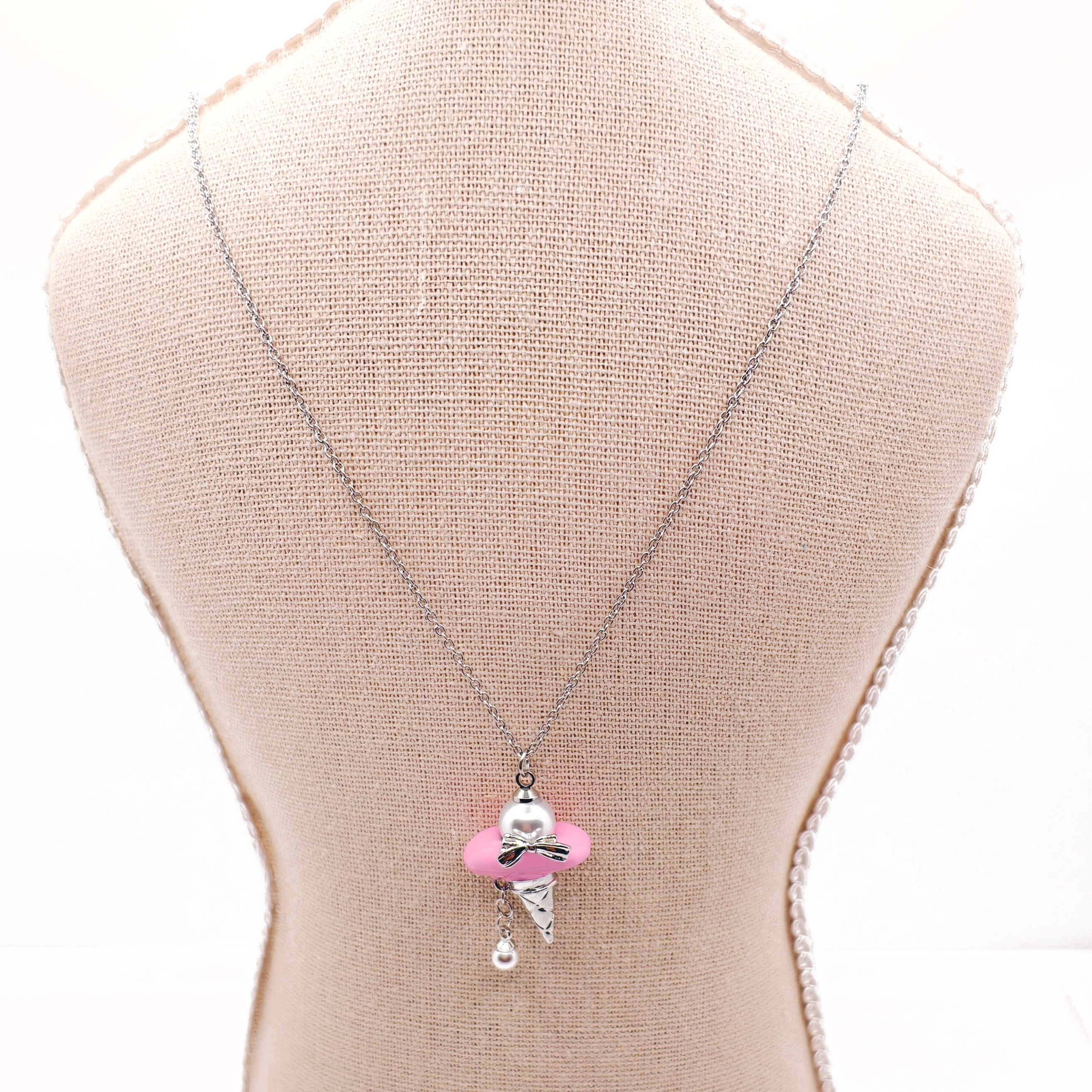 L1595]Natural Pearl Gelato Necklace