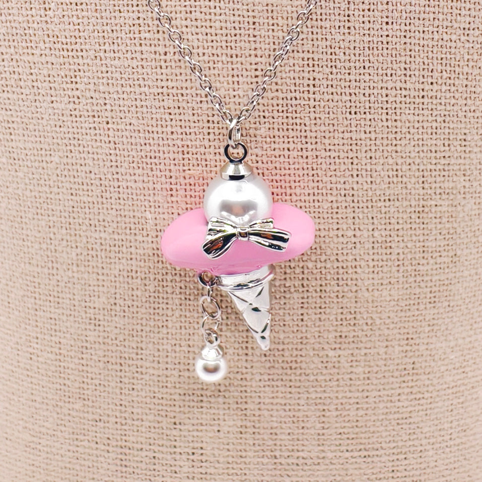 L1595]Natural Pearl Gelato Necklace