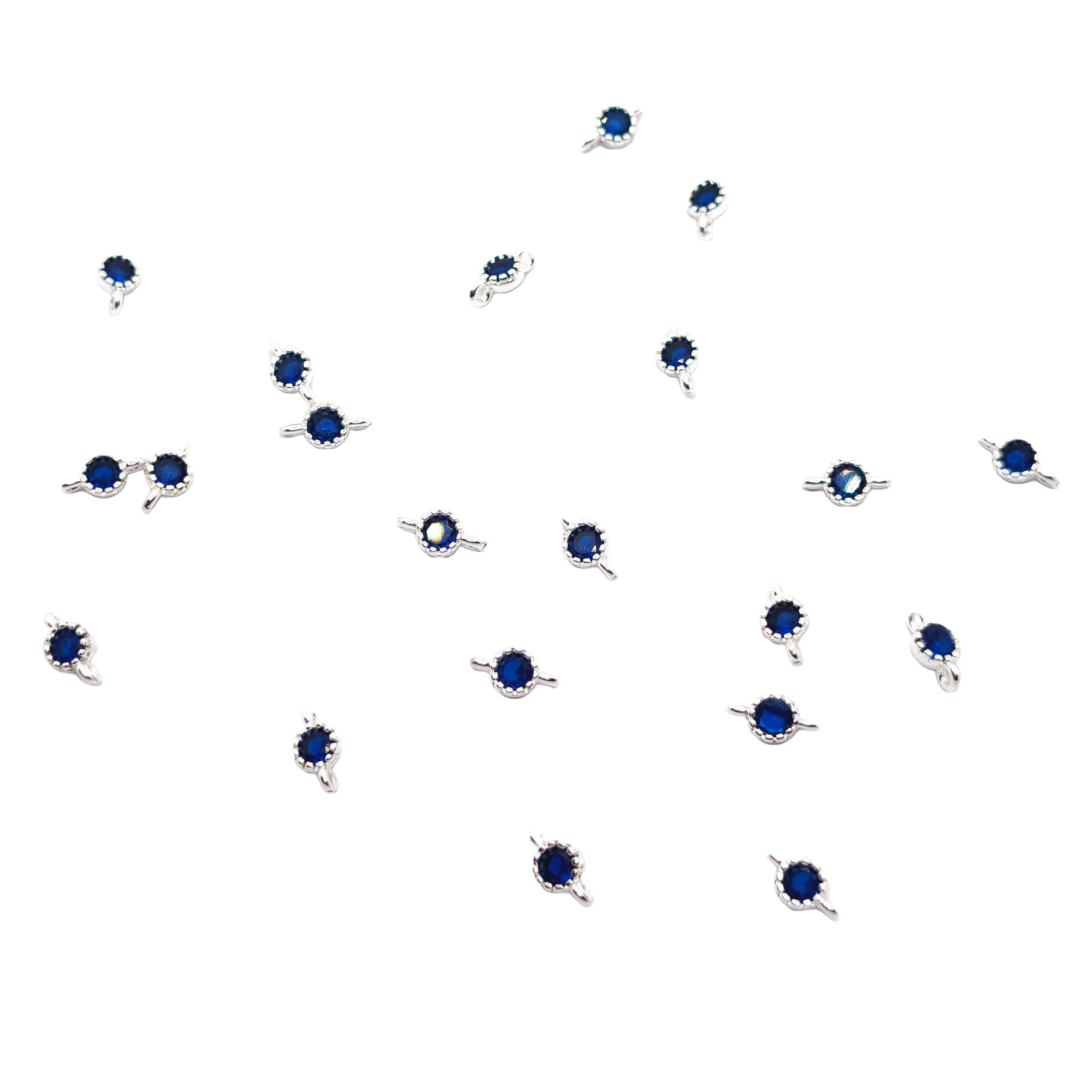 L1747]Zirconia Pendant Blue