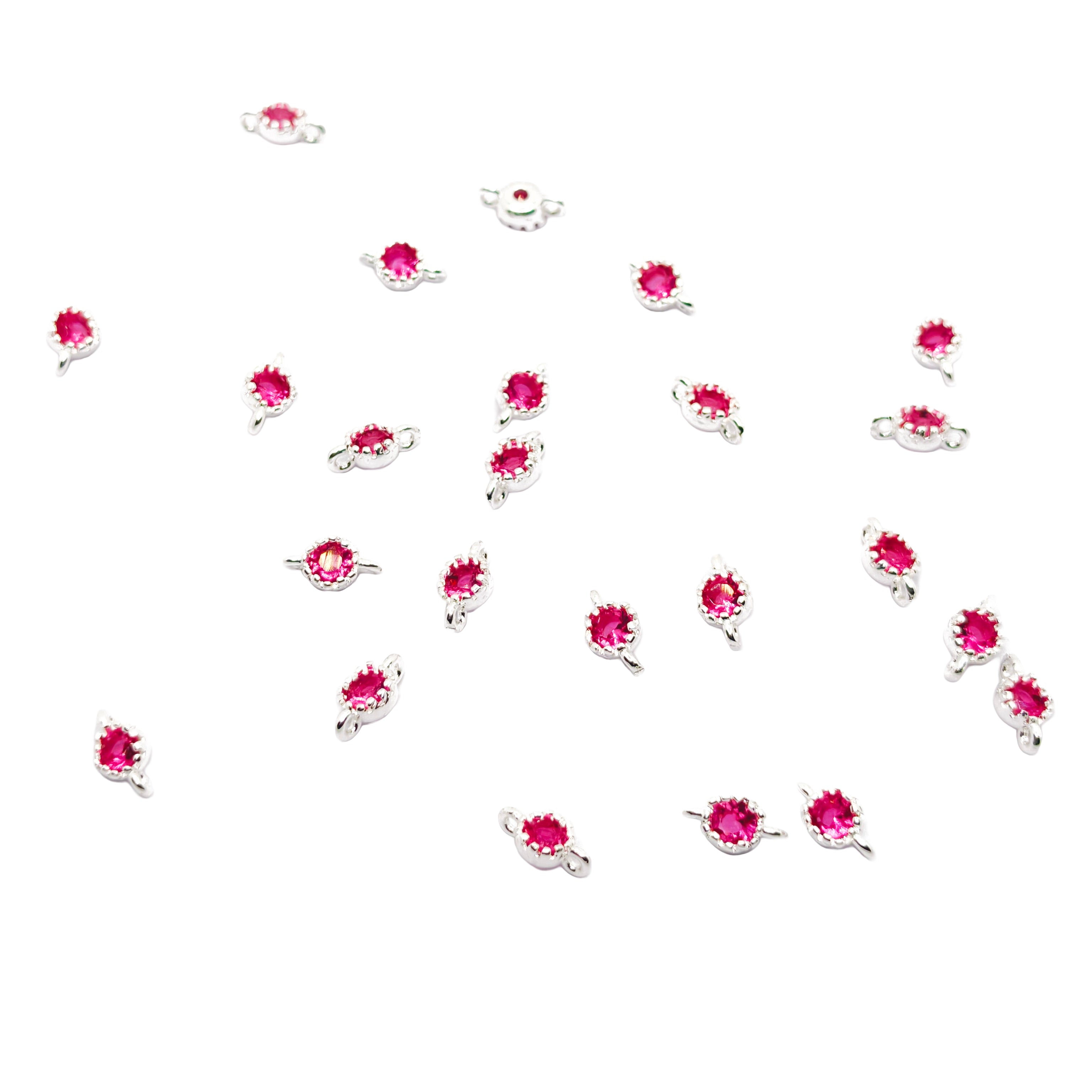 L1746]Zirconia Pendant Magenta