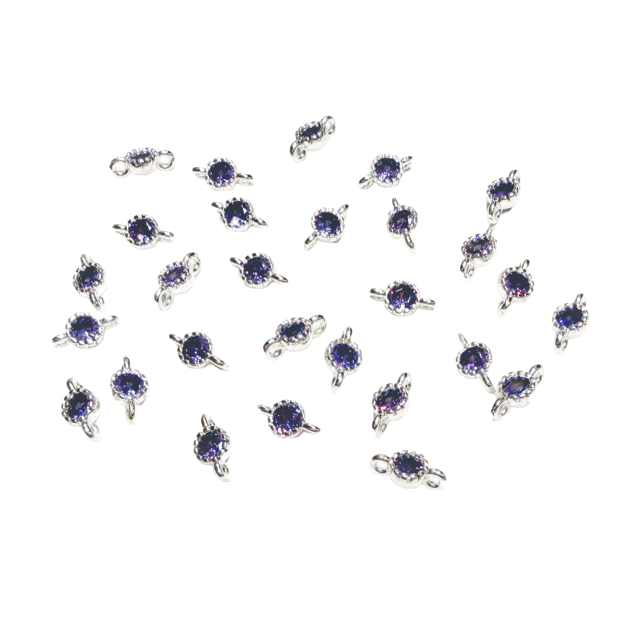 L1618]Zirconia Pendant Purple